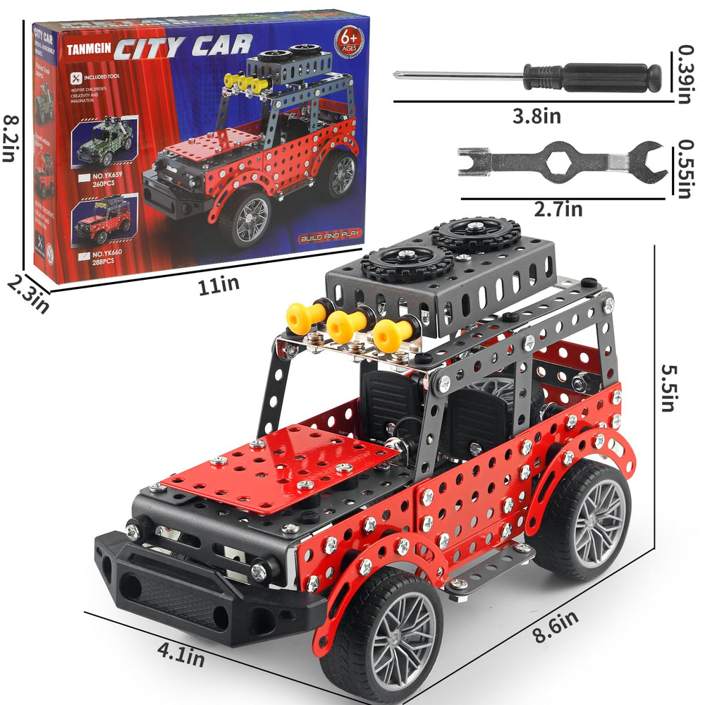 TANMGIN bumper bar and round headlights for a lifelike off-road vehicle.