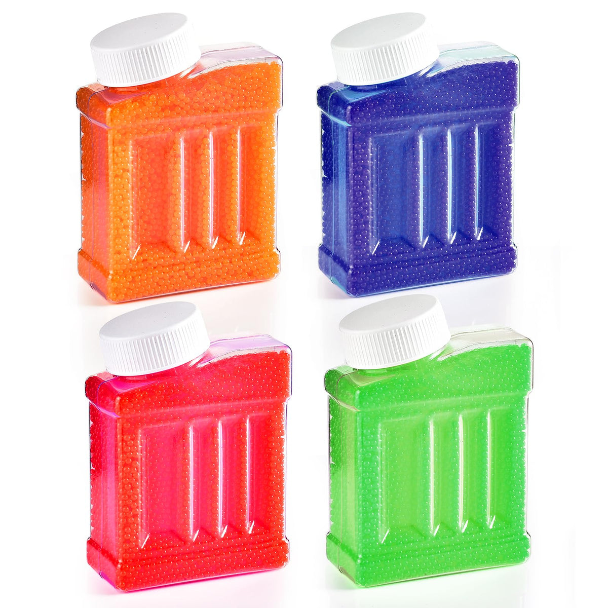 TANSAR gel ball blaster ammo refill bottles, four-pack, portable for field games.