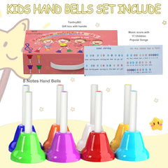 TantivyBo handbells with songbook included for easy tune learning.