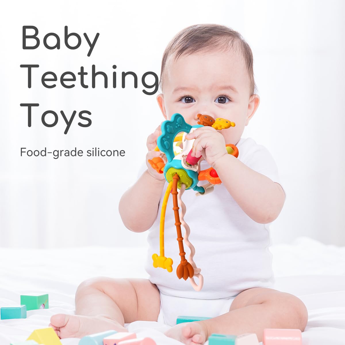 taotaotoys Silicone teether safe for chewing during flights and car rides