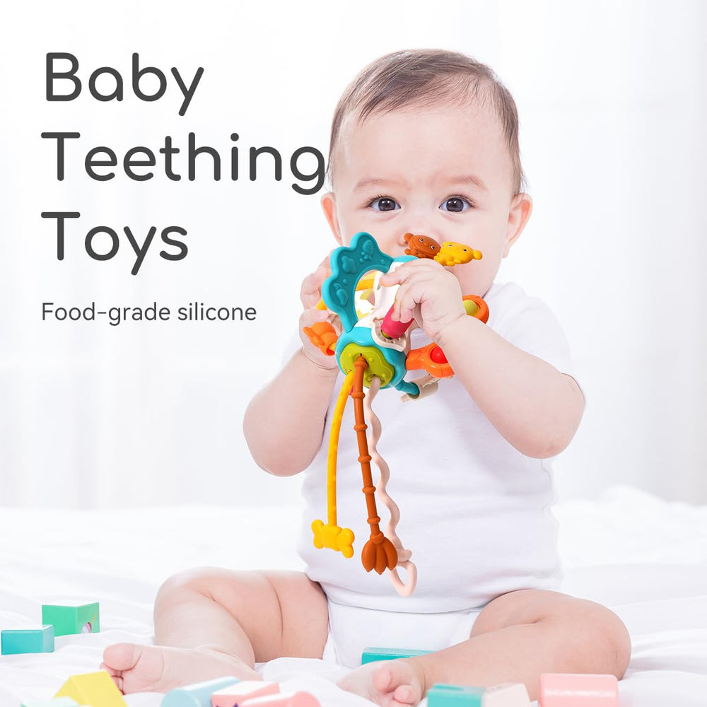 taotaotoys Silicone teether safe for chewing during flights and car rides