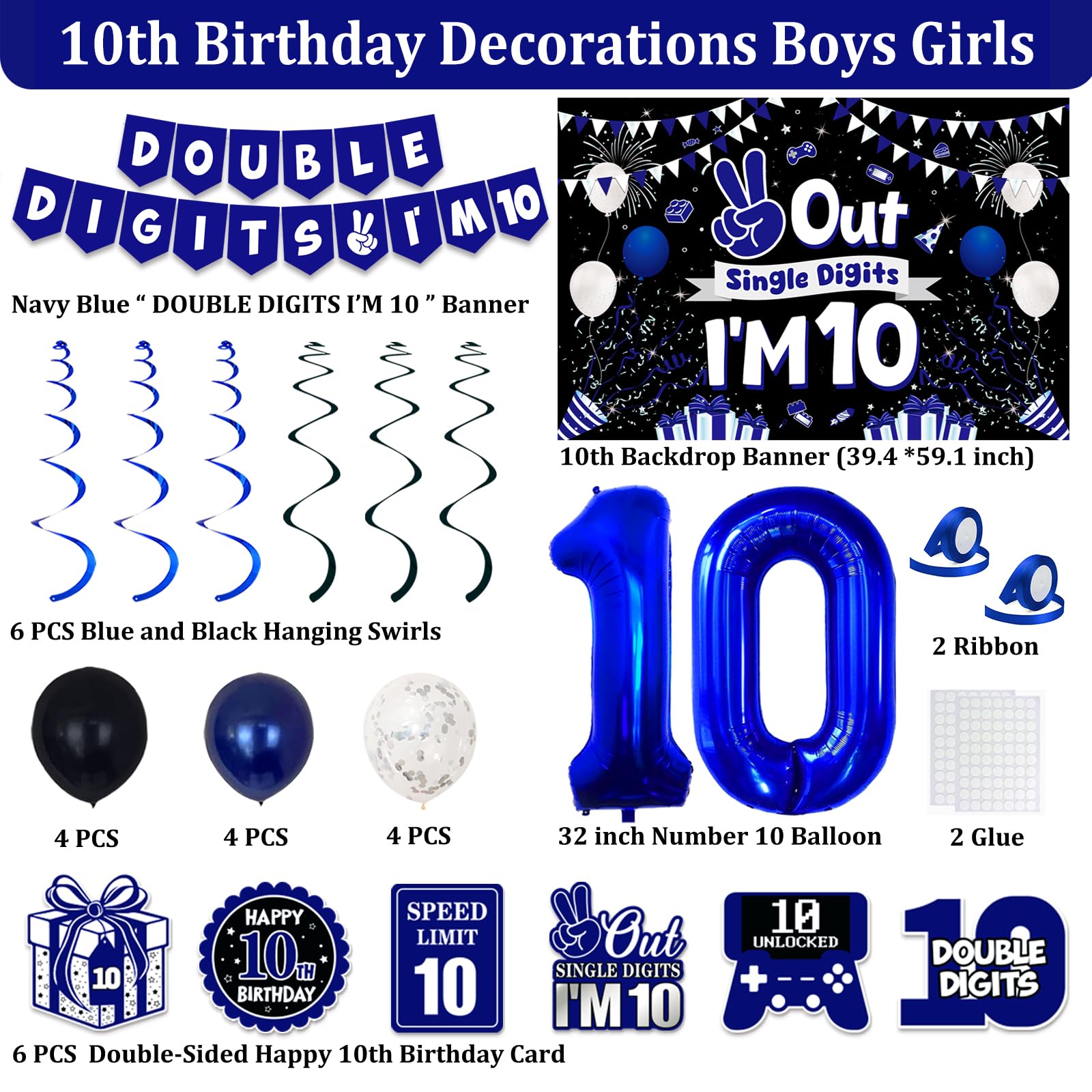 TAOTOSUNE double-sided 10th birthday cards offer keepsakes