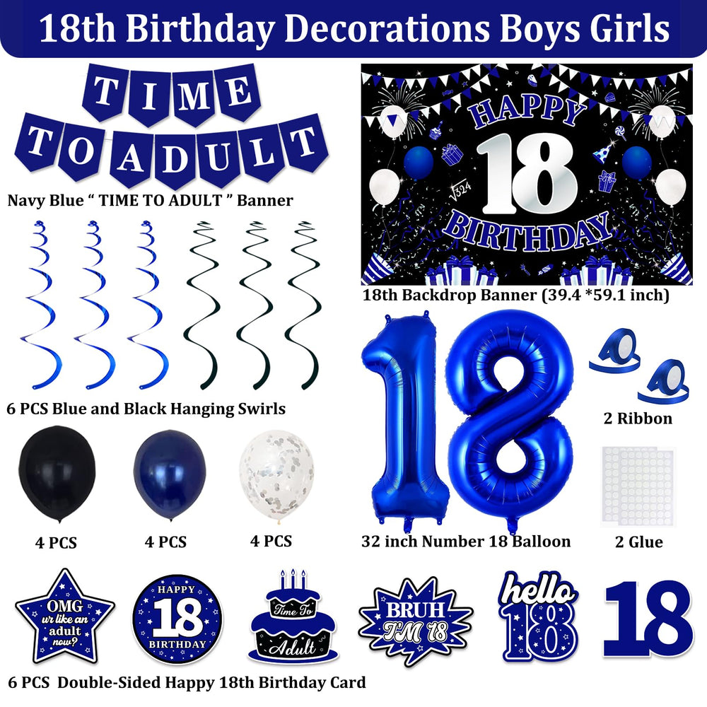 TAOTOSUNE Double-sided 18th birthday cards add fun messaging