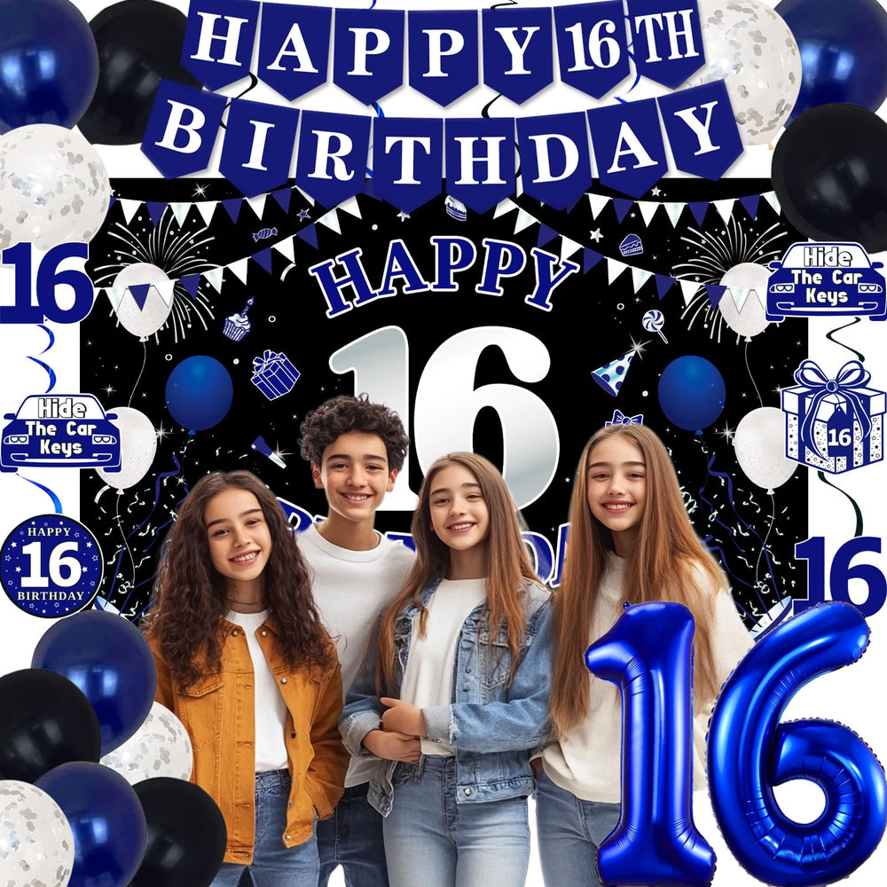 TAOTOSUNE 16th birthday backdrop creates a bold photo backdrop for memories.
