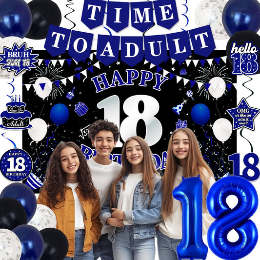 TAOTOSUNE Happy 18th Birthday Backdrop creates an instant photo-ready stage