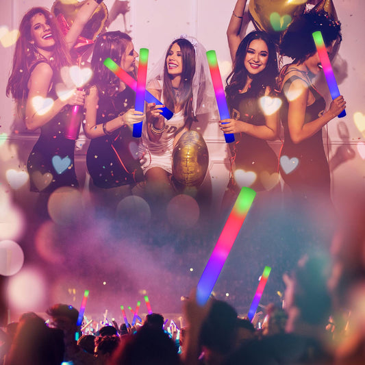Taotuo glow sticks with 3 flashing modes create versatile party atmospheres.
