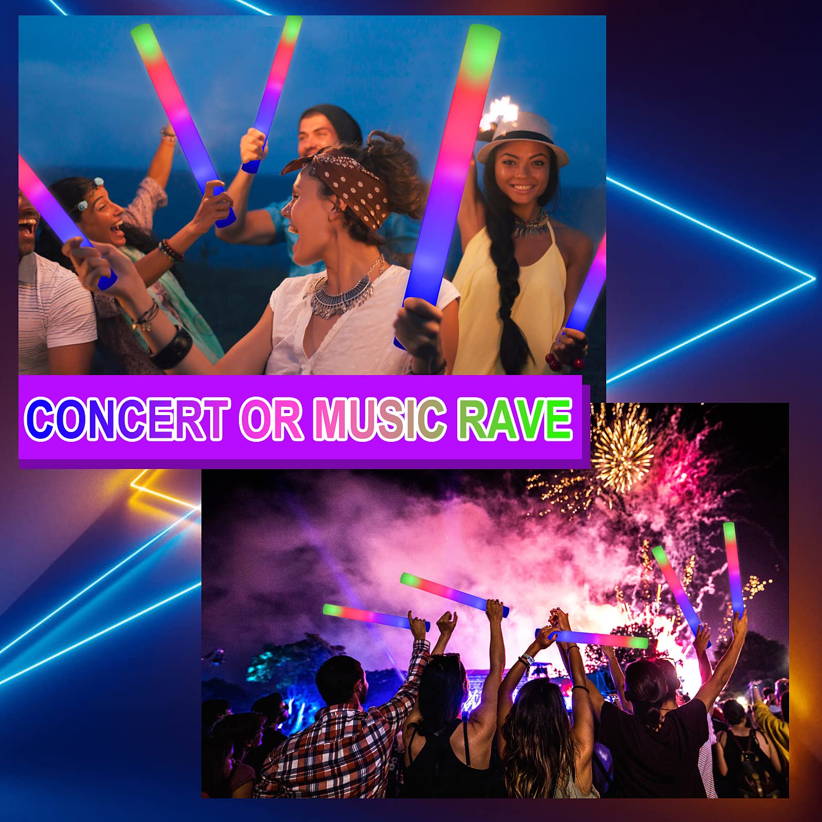 Taotuo glow sticks are ready to use with included batteries.
