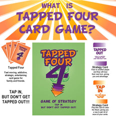 Tapped Four players tapping cards to gain edge