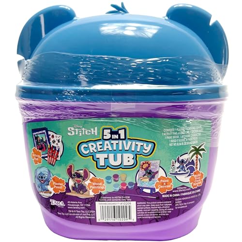 Tara Toys Stitch canvas and easel offer display-ready artwork.