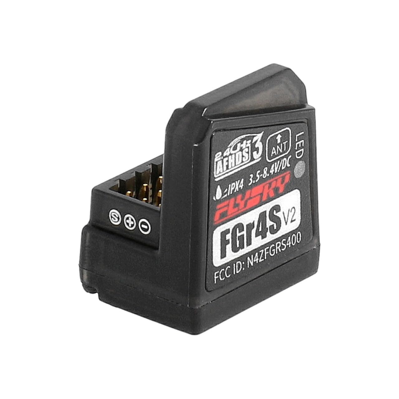 Targethobby Flysky FGr4s V2 receiver built-in antenna saves space on models.