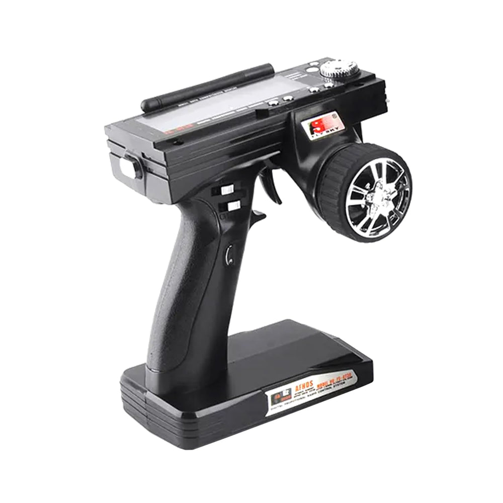 Targethobby FS-GR3E receiver side view highlighting compact design for easy installation.