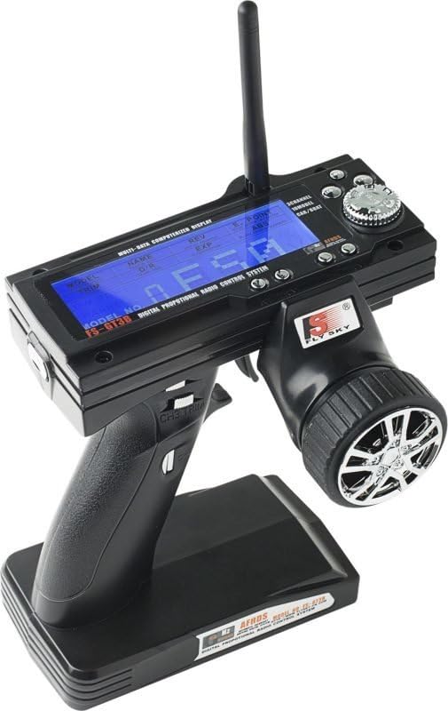 Targethobby FS-GT3B display and control area enabling quick tuning.