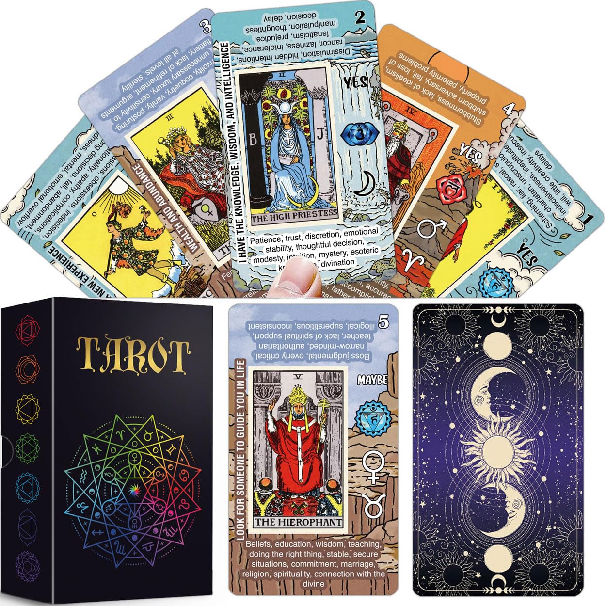 Tarotika card back with symmetric pattern prevents reading bias