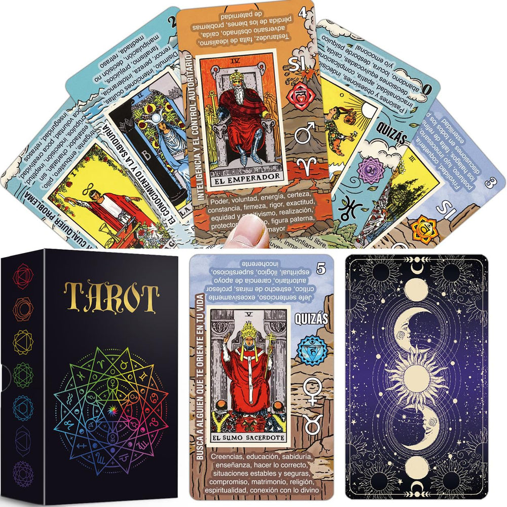 Tarotika classic inspired Major Arcana with elemental backgrounds