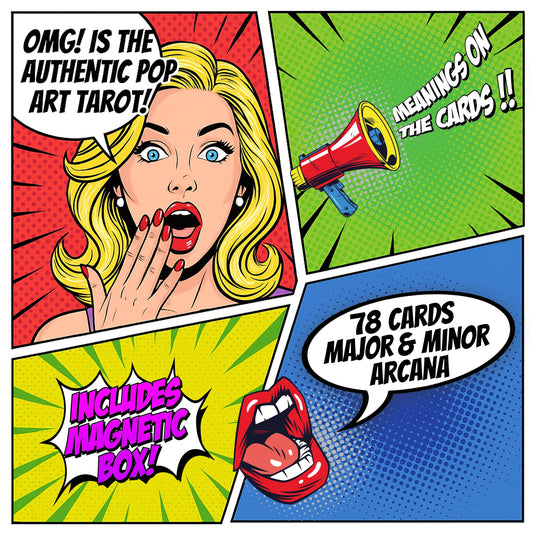 Tarotika Pop Art Deck card visual 2 highlights bold colors for quick interpretations.