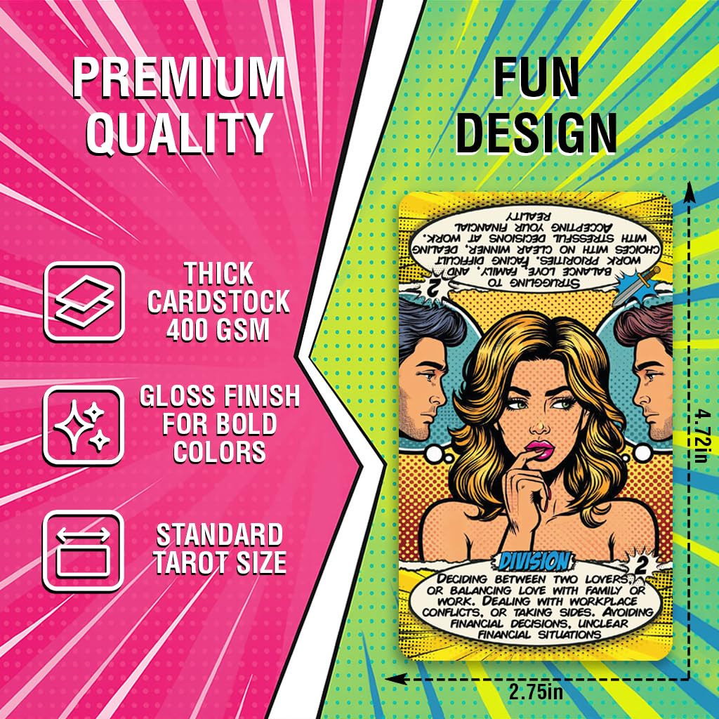 Tarotika Pop Art Deck card visual 3 emphasizes modern symbolism for creative insights.
