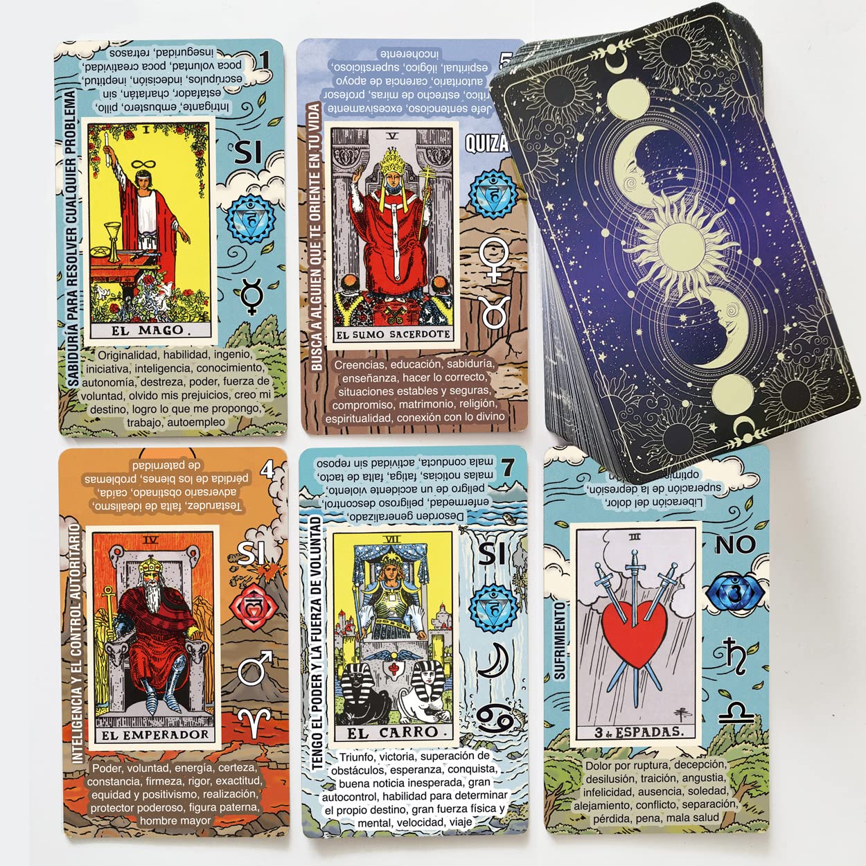 Tarotika Tarot Cards for Beginners deck resting in a sturdy box with elegant art