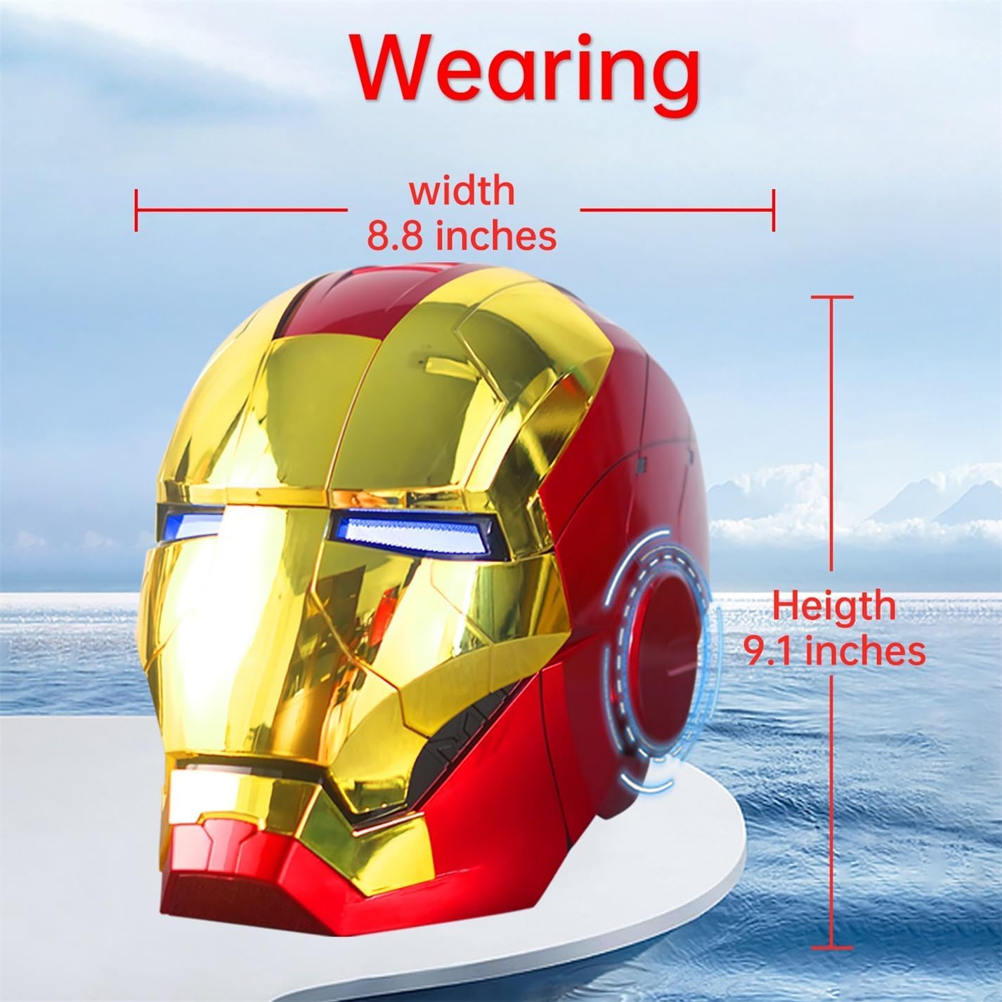Tarrshiney Mark 5 helmet showing Jarvis activation feature for action scenes.