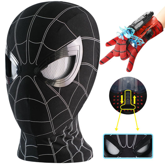 Tarrshiney Spider Hero mask front view with dramatic cosplay potential for immersive events.