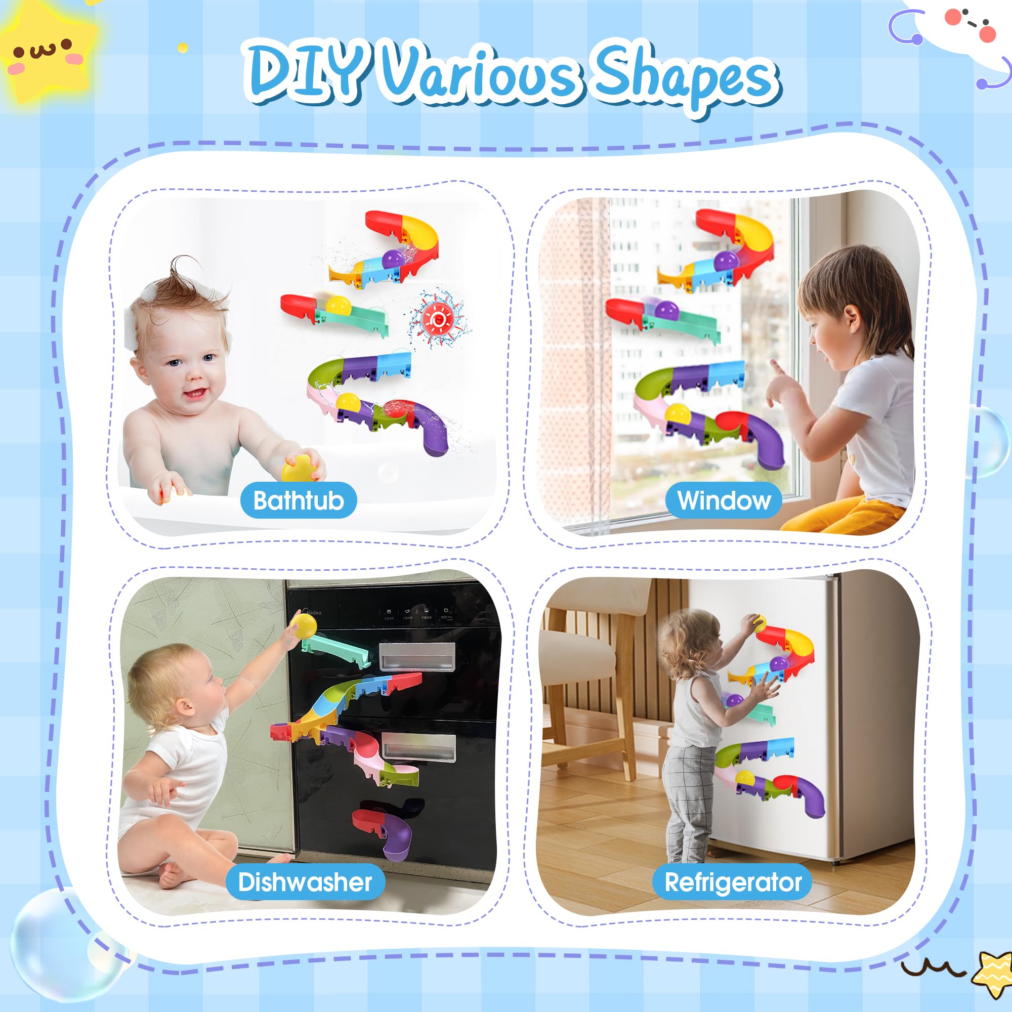 taseyok bath toys three balls offer rolling challenges for toddler play