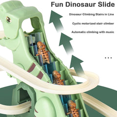 Tasunte electric race track emphasizes fast-paced fun while developing spatial awareness and sequencing.