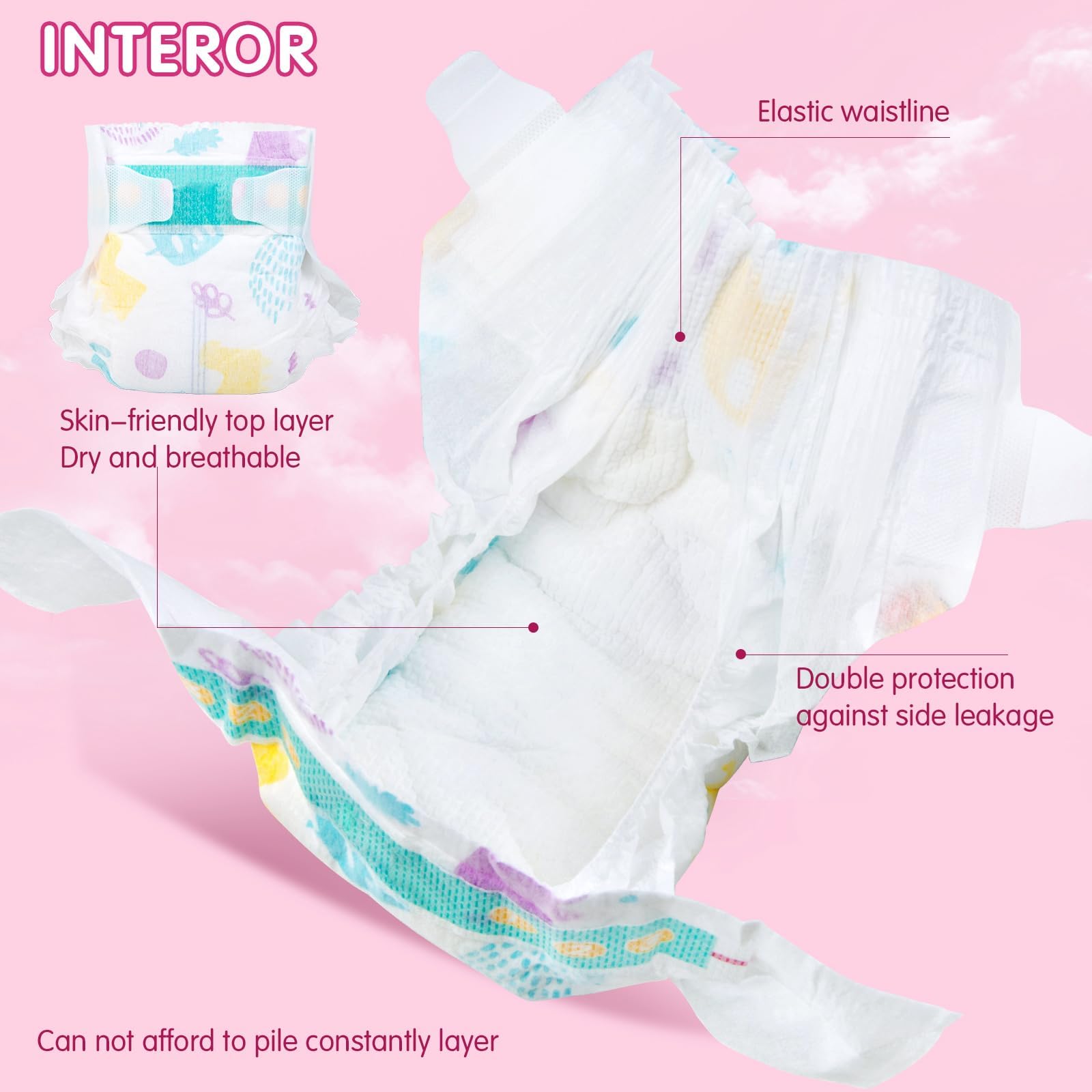 TatuDoll feeding set closeup with diapers for realism
