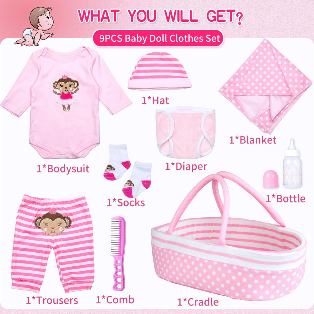 TatuDoll pink dot blanket adds cozy layers for dolls