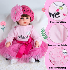 TatuDoll pink long-sleeve bodysuit for a soft doll base layer.