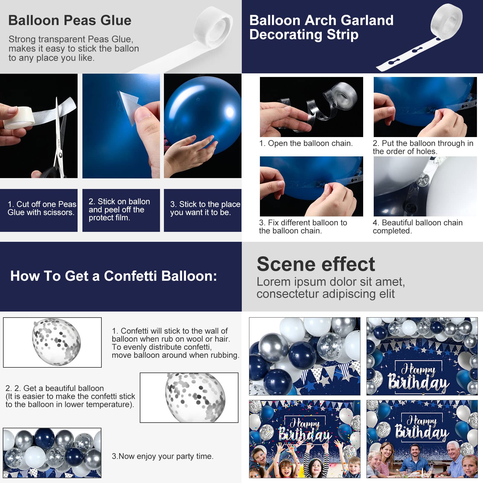 Tatuo balloon glue roll keeps balloon decorations secure during setup