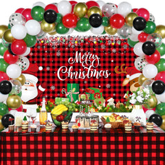 Tatuo Christmas Santa backdrop for festive family photos.