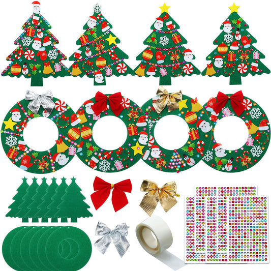 Tatuo felt Christmas wreath 6inch ready to decorate with no glue required