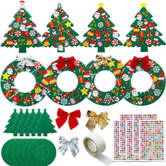 Tatuo felt Christmas wreath 6inch ready to decorate with no glue required