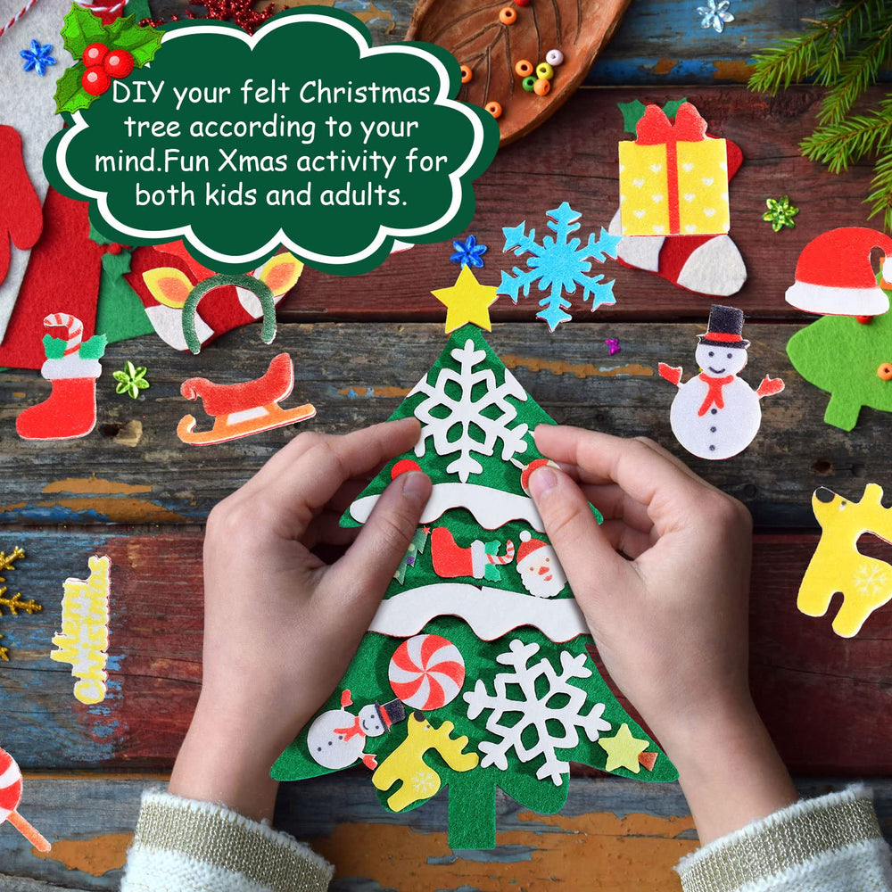 Tatuo felt Christmas tree ornaments kit for creative kids' crafts