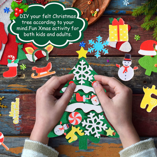 Tatuo felt Christmas tree ornaments kit for creative kids' crafts