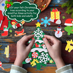 Tatuo felt Christmas tree ornaments kit for creative kids' crafts
