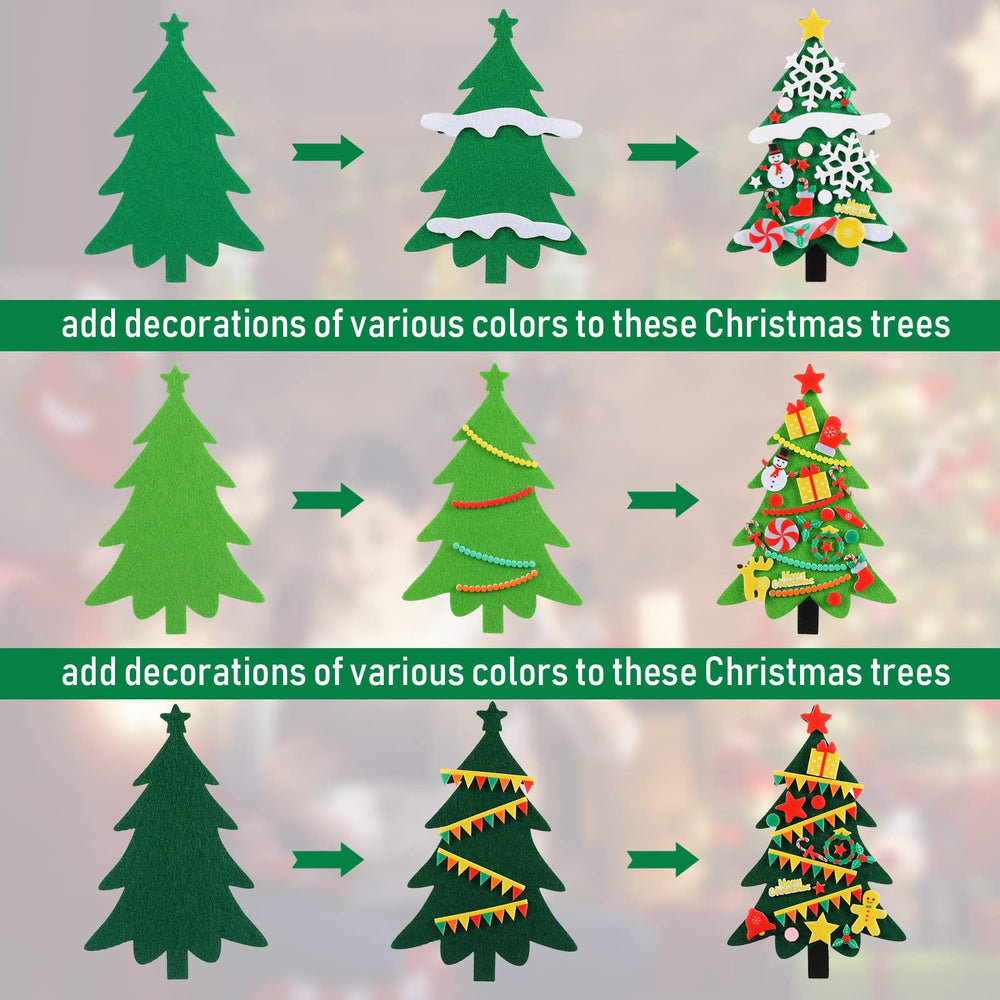 Tatuo family craft time with felt tree decorations for shared moments