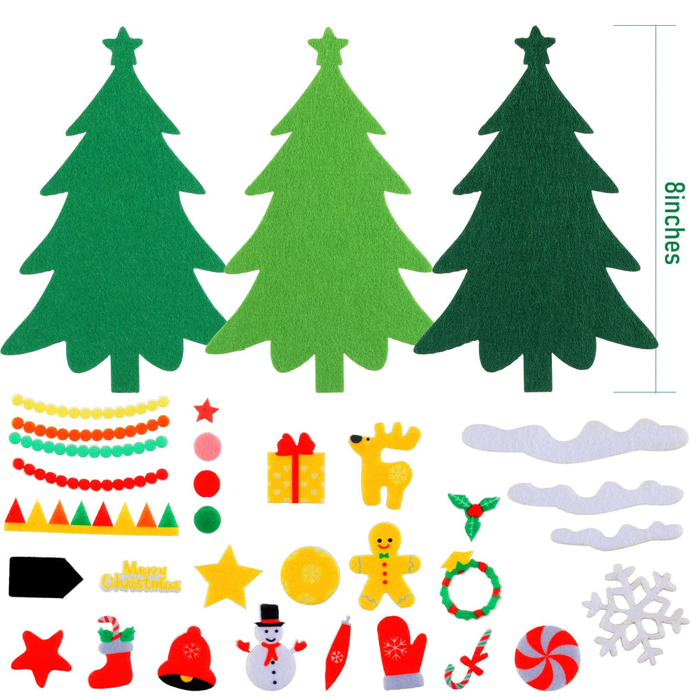 Tatuo kids craft felt Christmas tree wall decor ready for classroom or home decorating.