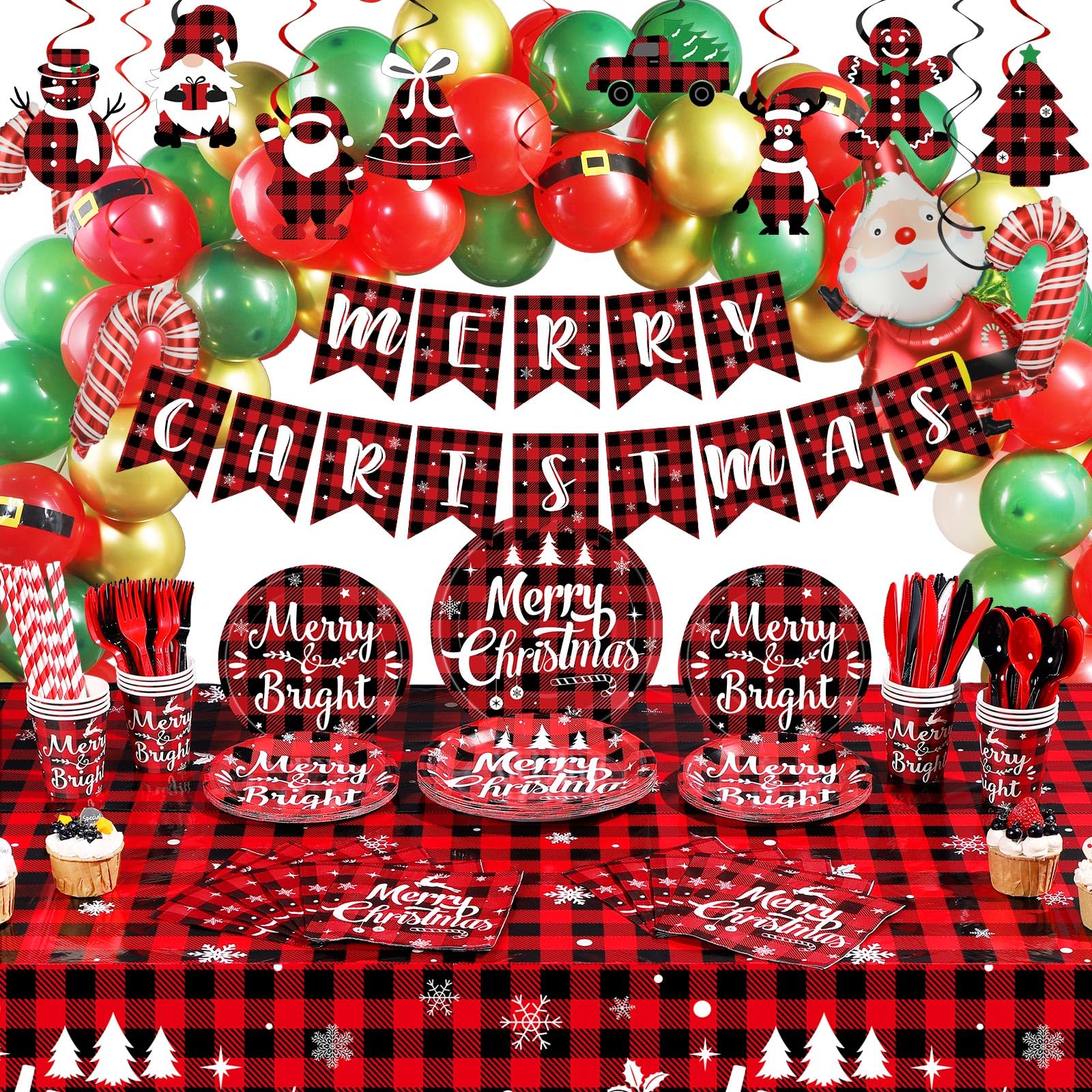 Tatuo winter plaid tablecloth enhances festive table decor and protection