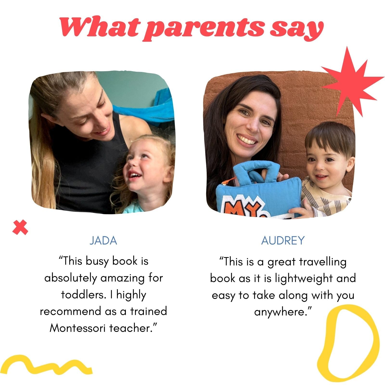 TAVVA My Quiet Book toddler-activity inside-plane demonstrates travel-friendly setup.