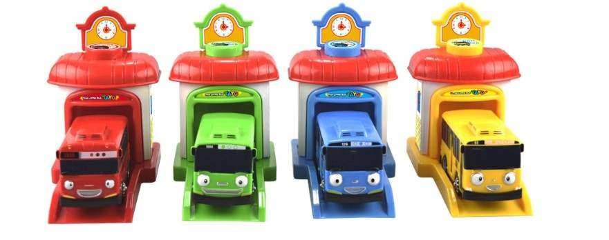 Tayo bus blue front view offers battery-free motion for imaginative play.