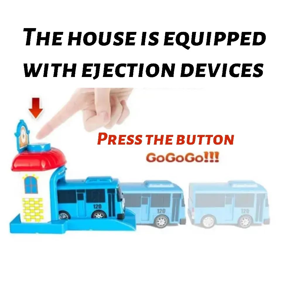 Tayo family of buses in color options supports varied storytelling play.