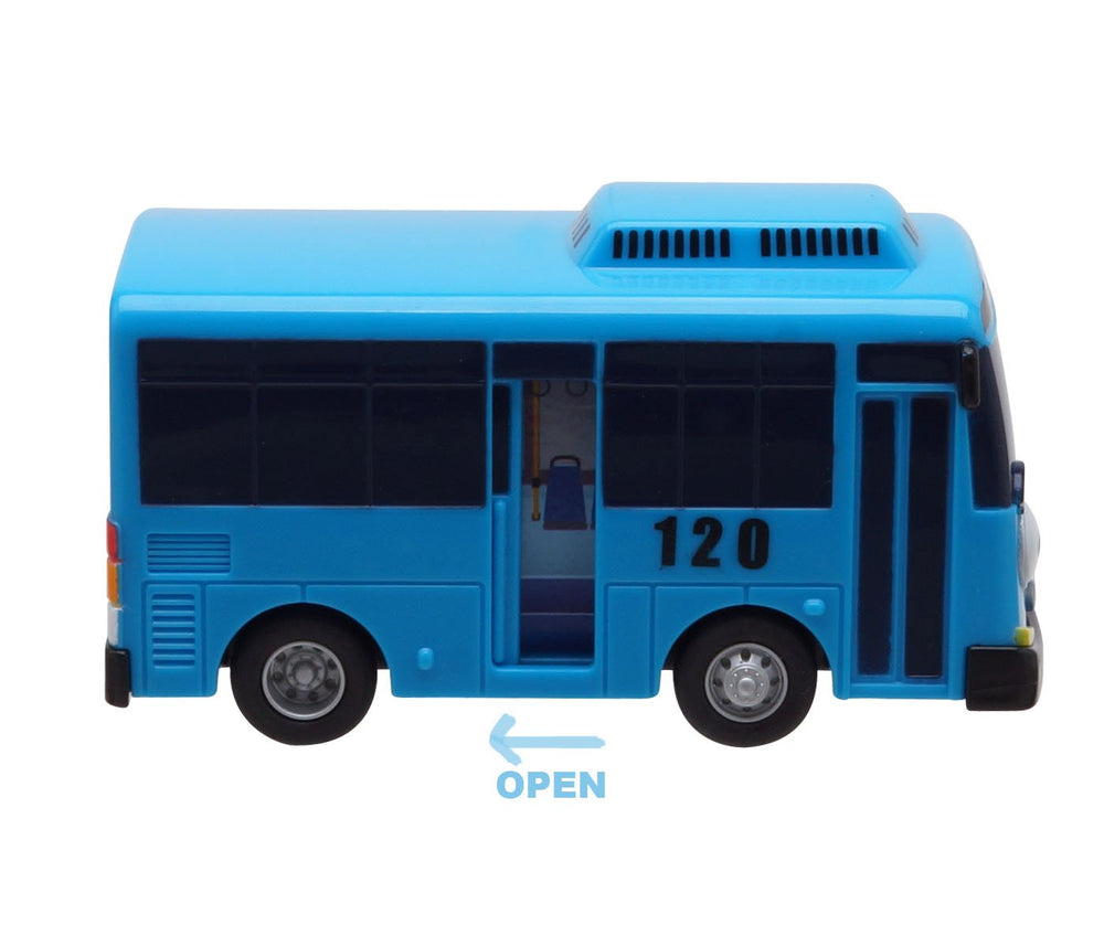 Tayo the Little Bus middle-door feature for interactive storytelling.