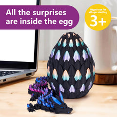 TBOLINE 3D printed dragon egg in fade-resistant hues on shelf.