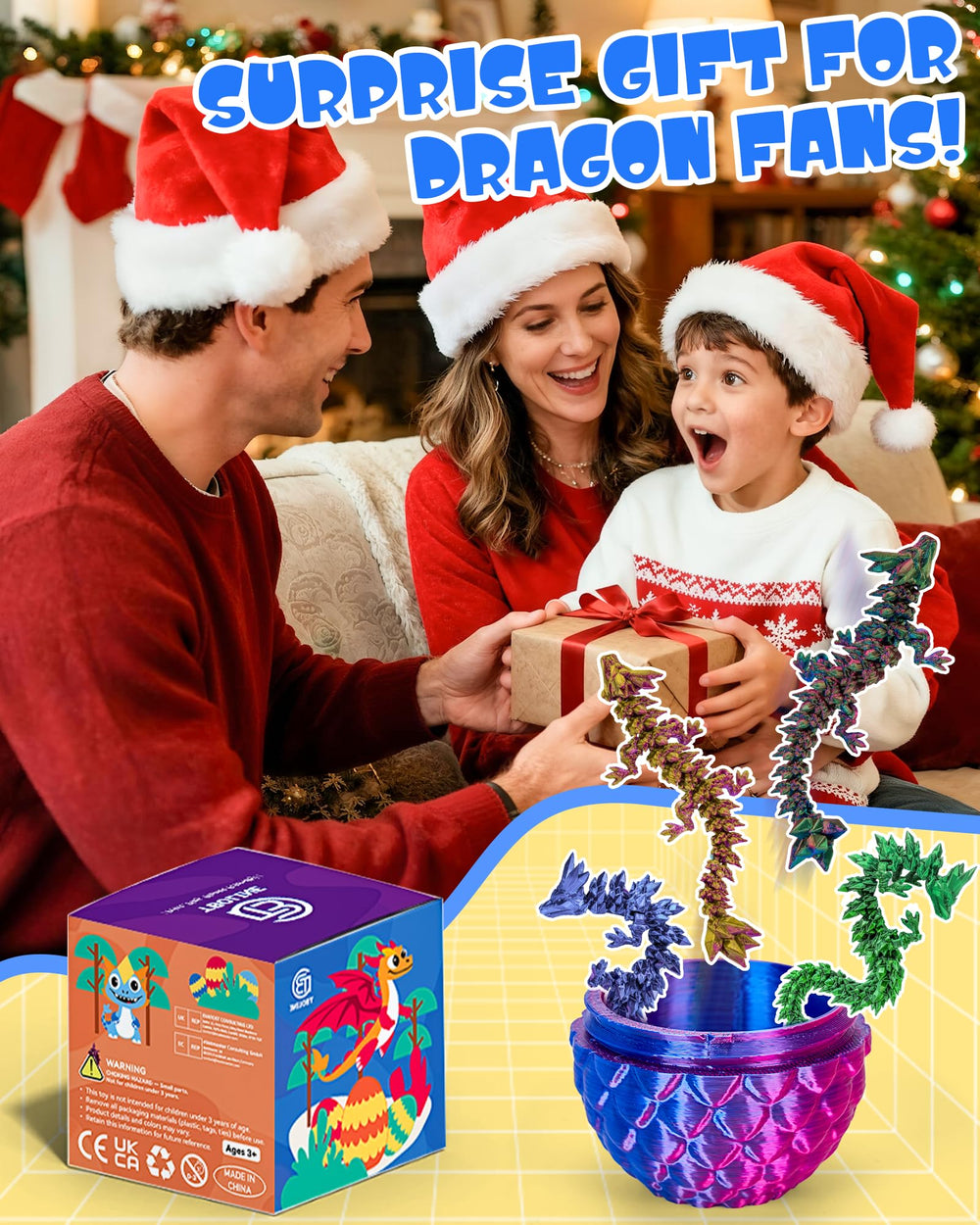 TBOLINE bendable dragon figure designed for tactile fidgeting and focus.