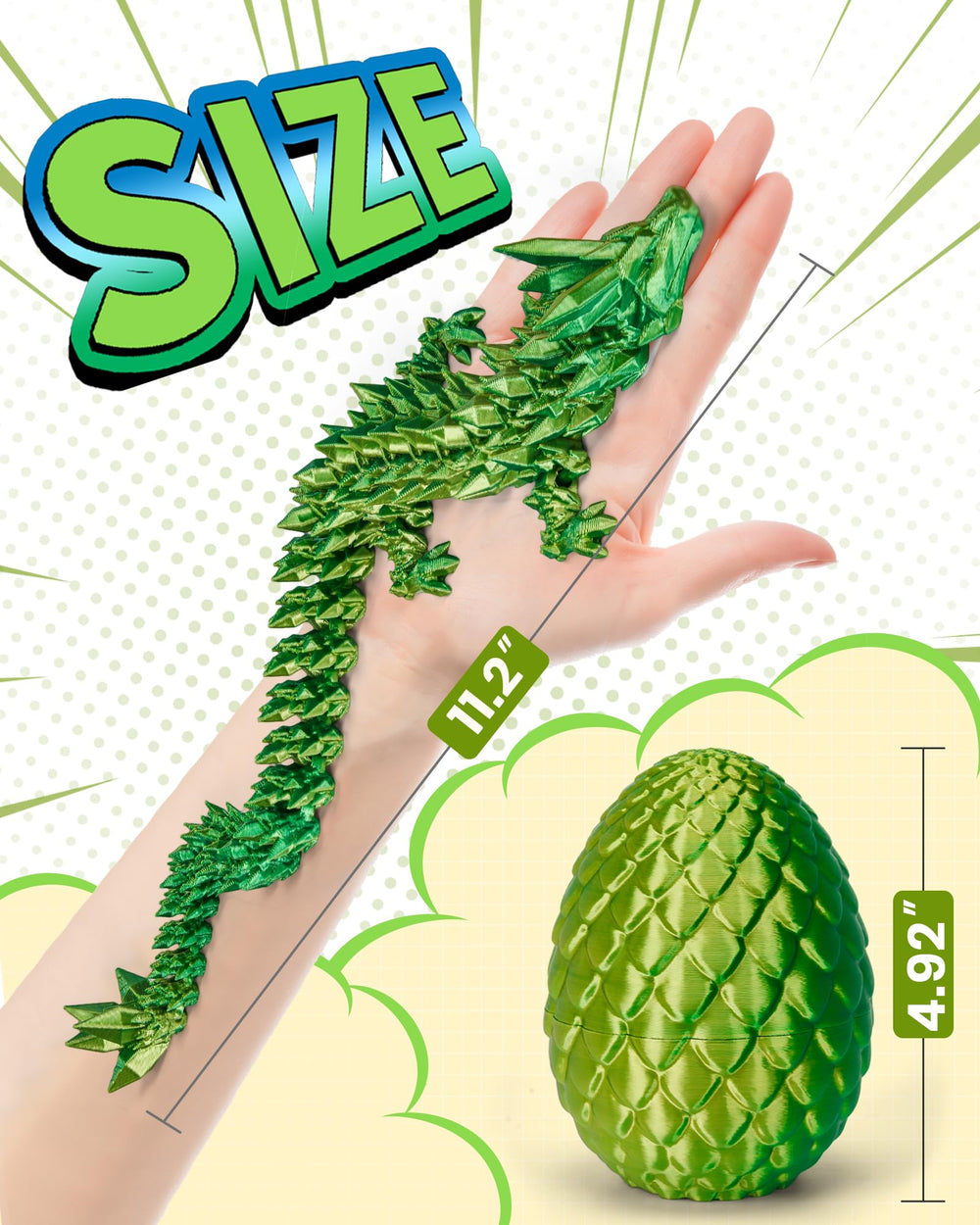TBOLINE crystal dragon bendable pose enables tactile play and display.
