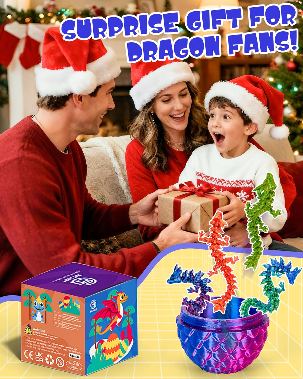 TBOLINE crystal dragon fidget encourages calm, focus, and creativity