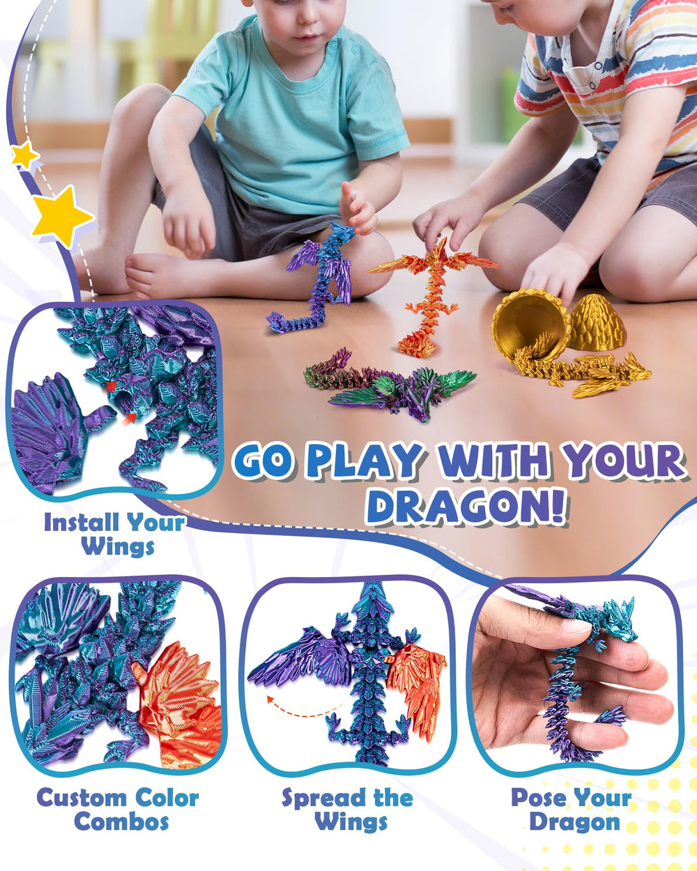TBOLINE DIY dragon design encourages creativity and storytelling.