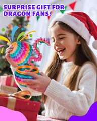 TBOLINE dragon display collection showcases shimmering creatures on shelves