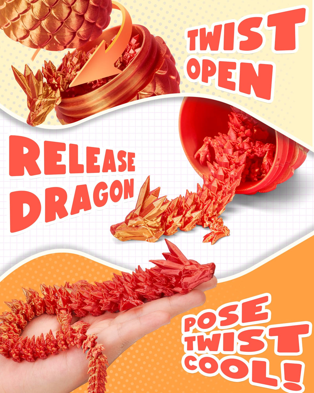 TBOLINE dragon egg eco-friendly PLA design for safe, planet-conscious kids' play.