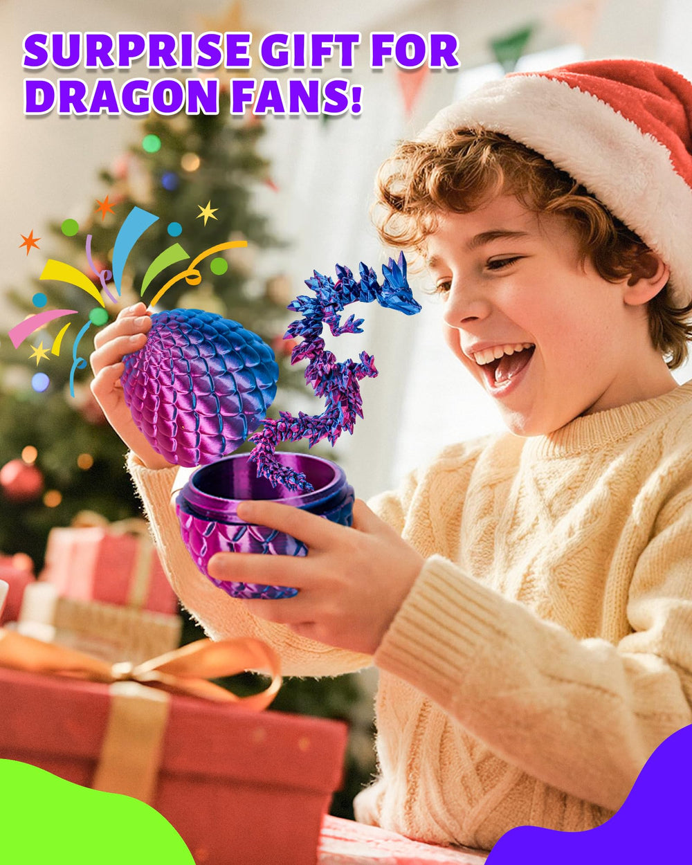 TBOLINE dragon egg party surprise ideal for birthdays and candy refills.